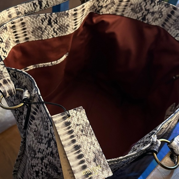Margot Adele Oversized Python Embossed Leather Tote Bag - Picture 11 of 16